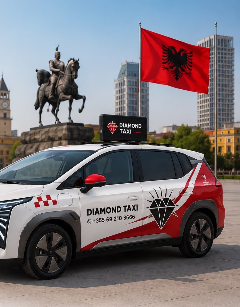 Diamond Taxi — Aion Y Plus elektrike në Sheshin Skënderbej